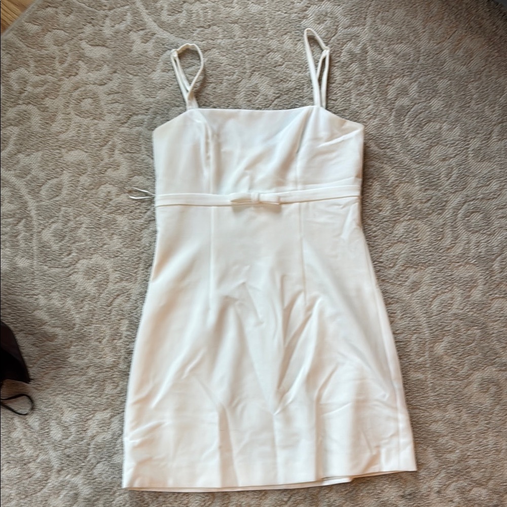 French Connection White Spaghetti Strap Mini Dress